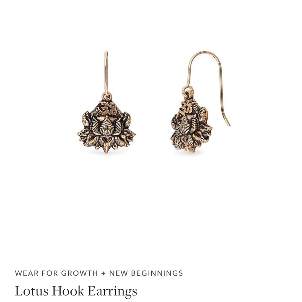 Lotus Hook Earrings